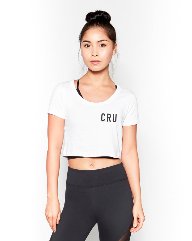 Scooped Neck Cropped Tee