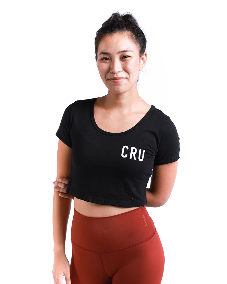 Scooped Neck Cropped Tee