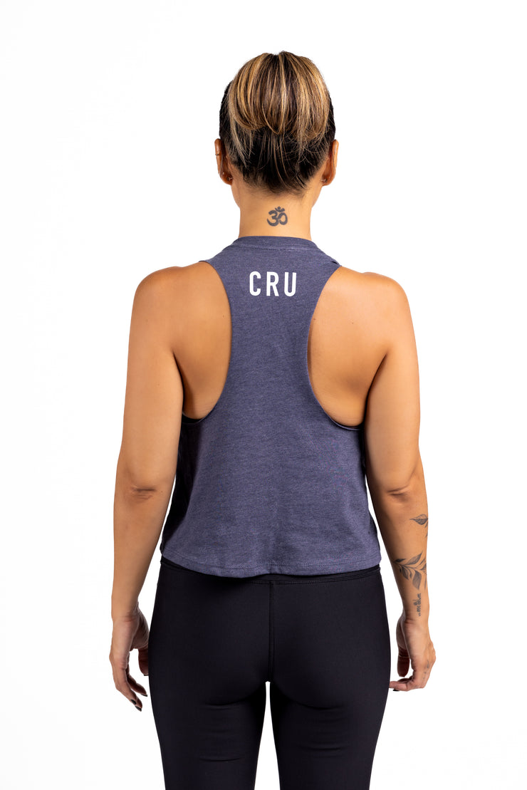 Racerback Cropped Tank CruBox Logo
